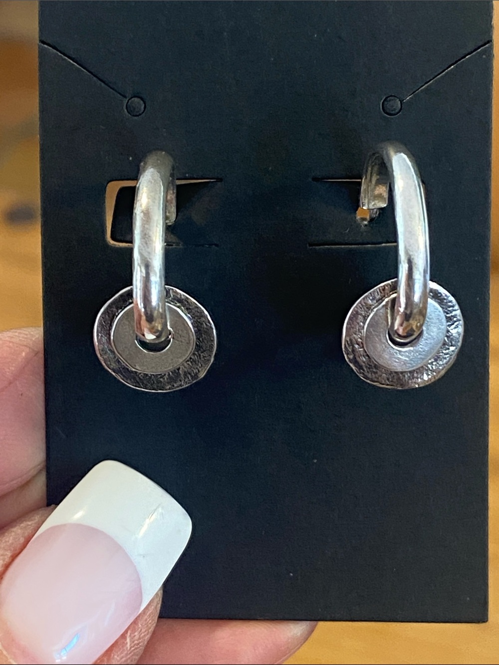 Silpada Sterling Silver Linked Hoop Earrings - Picture 7 of 7